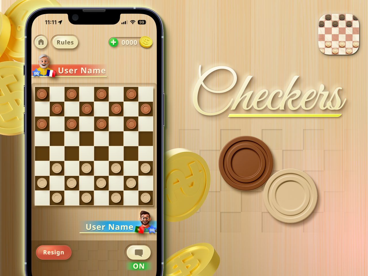 Draughts Game – Checkers App preview